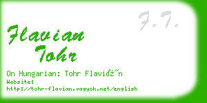 flavian tohr business card